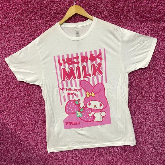 My Melody Strawberry Milk Carton T-Shirt 2XL - Picture 3 of 4